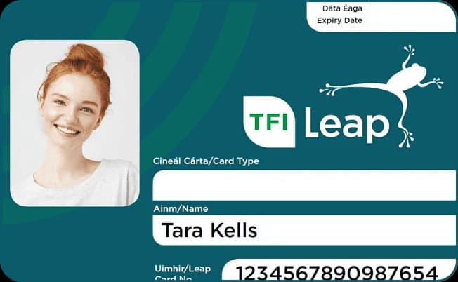 Cartão TFI Leap de estudante